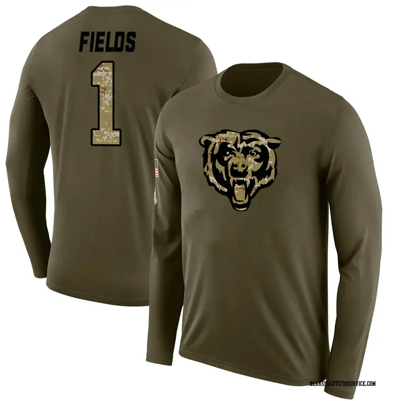 Chicago Bears Justin Fields Salute to the Service Military Jersey