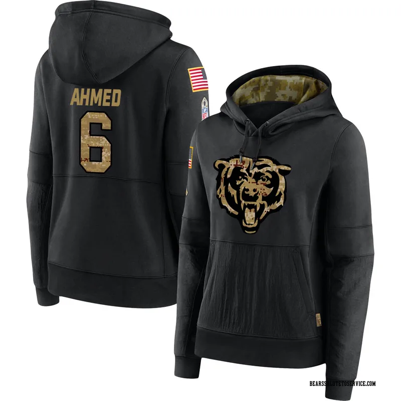 Women's Ramiz Ahmed Chicago Bears Black 2020 Salute to Service Sideline ...